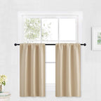 RYB HOME Cafe Curtains 30 inch Length, Short Light UV Heat Blocking Energy by RYBHOME