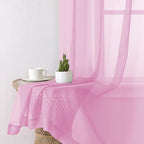 Aiyufeng 96inch Long Pink Sheers Drapes - Image 6