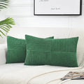 Fancy Homi 2 Packs Green Lumbar Decorative Throw Pillow Covers 12x20 Inch by Fancy+Homi