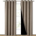 NICETOWN Taupe Full Shade Curtain Panels, Pair of Energy Smart & Noise Blocking by NICETOWN