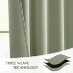 MIULEE Back Tab Sage Green Curtains 84 Inch Length 2 Panels Set - Image 7