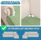 Couch Cover Stretch Velvet Sofa Cushion Cover 2-Piece - Image 7
