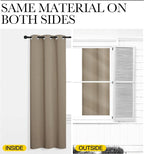 NICETOWN Taupe Blackout Curtain Panels - Image 5