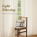 FMFUNCTEX Sheer Non-See-Through Butter Cream Curtains - Image 5