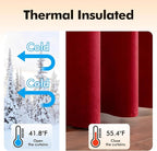 MIULEE Christmas Red Velvet Curtains Elegant Grommet Curtains Thermal Insulated - Image 5