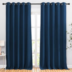 NICETOWN Moroccan Blue 102 inch Curtains, Grommet Thermal Insulated Window by NICETOWN