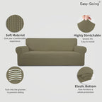Easy-Going Stretch 4 Seater Sofa Slipcover 1-Piece Sofa Cover Furniture - Image 3