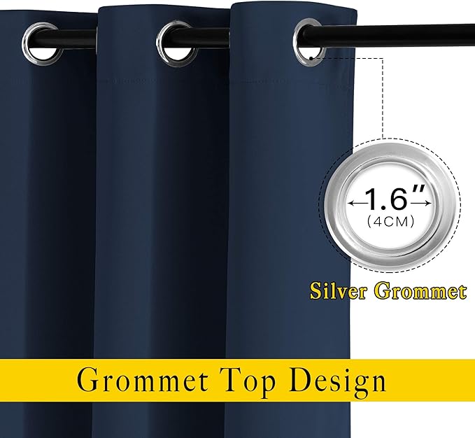 NICETOWN Blackout Curtain Panels Grommet - Image 2