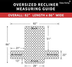 Easy-Going Oversized Recliner Chair Slipcover Reversible Sofa Cover Water - Image 6