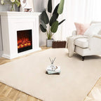 Ashler Faux Fur Rug, Ultra Soft Faux Rabbit Fur, 6 x 9 Feet Rectangle, Machine - Image 8