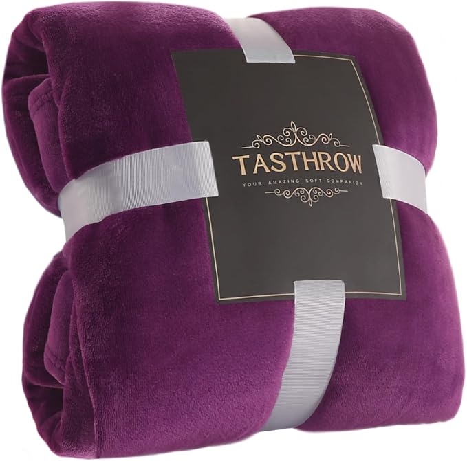 TASTHROW Large Flannel Fleece Throw Blanket, 60×80 Inch by TASTHROW
