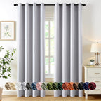 MIULEE Greyish White Blackout Curtains by MIULEE