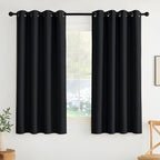 NICETOWN Room Darkening Draperies Curtains Panels, 2 Panels Black W52 x L63 by NICETOWN