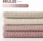 MIULEE Pack of 4 Valentines Couch Throw Pillow Covers 20x20 Inch Neutral Pink - Image 6