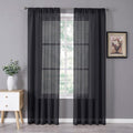 Tollpiz Sheer Curtain Linen Textured Living Room Curtains Sheer Light Filtering by Tollpiz
