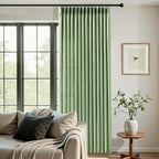 Sage Green Pinch Pleated Curtains 90 Inch Length 2 Panels - Image 6