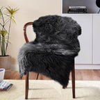Ciicool Faux Sheepskin Rugs Soft Faux Fur Rugs Black Fluffy Chair Couch Cover by CIICOOLHomeDeco