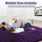 9x12 Fluffy Area Rugs for Living Room, Large Purple Fuzzy Shag Area Rug for - Image 8