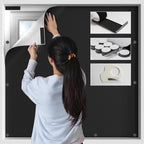 BKSAI 100% Blackout Curtains for Bedroom, Magnetic Portable Blackout Shades for by BKSAI