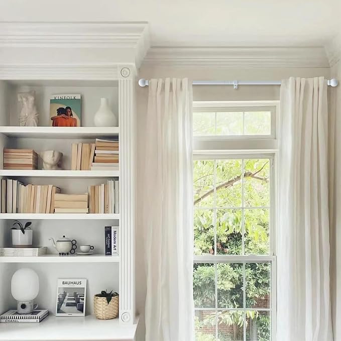 GXOACKJ 2 Pack White Curtain Rods - Image 4