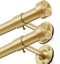 YaFex 2 Pack Heavy Duty Curtain Rods 32-90 Inch, 1 Inch Adjustable Gold Curtain by YaFex