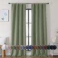 Simplebrand Ava Sage Green Blackout Curtains by Simplebrand
