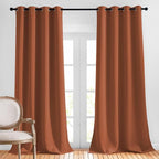 NICETOWN Blackout Burnt Orange Curtains 108 inch Long 2 Panels by NICETOWN
