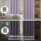 Simplebrand Ava Lilac Blackout Curtains - Image 6