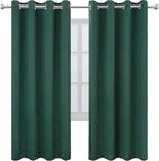 LEMOMO Dark Green Thermal Blackout Curtains/52 x 72 Inch/Set of 2 Panels Room - Image 2