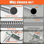 AIZESI Silver 2pcs Adjustable Spring Curtain Rods 17 to 26 Inch, Extendable - Image 4