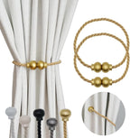 2 Pack Magnetic Curtain Tiebacks Modern Handmade Rope Curtain Tie Backs by HIASTRA