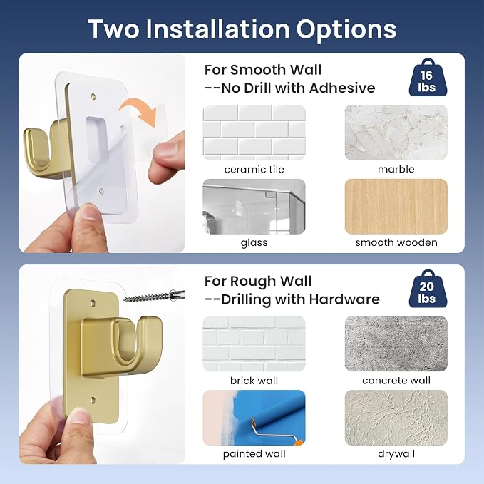 ENJOYBASICS No Drill Curtain Rods - Image 4