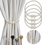 4 Pack Magnetic Curtain Tiebacks Modern Handmade Rope Curtain Tie Backs by HIASTRA