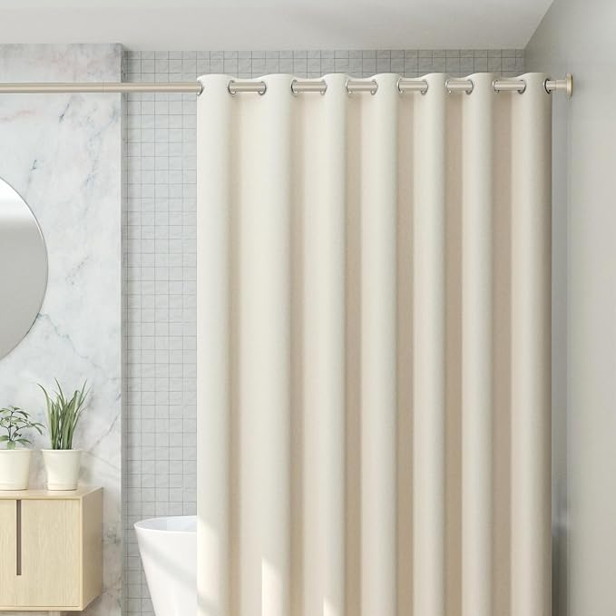 CorkLatta Brushed Shower Curtain Rod 31 to 104 Inch, 1 Inch Diameter Adjustable - Image 7