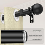 Curtain Rods for Windows 28 to 48 Inch, 2 Pack 5/8'' Diameter Heavy Duty Metal - Image 2