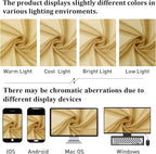 Lecloud Gold Sheer Curtains 84 Inches Long 2 Panels, Light Filtering Airy Voile - Image 7