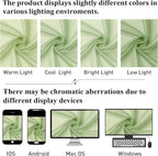 Lecloud Light Green Sheer Curtains 96 Inches Long 2 Panels, Modern Light - Image 7