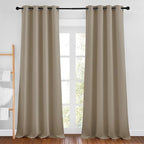 NICETOWN Taupe Room Darkening 102 inch Curtains, Grommet Thermal Curtains by NICETOWN