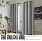 Yakamok 100% Blackout Curtain Panels 84 inches Cold and Light Blocking Drapes - Image 7