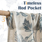 jinchan Floral Valance Curtain Linen Kitchen Valance - Image 5