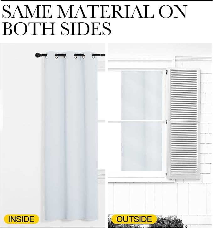 NICETOWN Room Darkening Draperies Curtains Panels, 2 Panels, 29 by 40, Window - Image 6