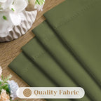 HOMEIDEAS Non-See-Through Olive Green Privacy Sheer Curtains, 52 X 45 Inches - Image 4