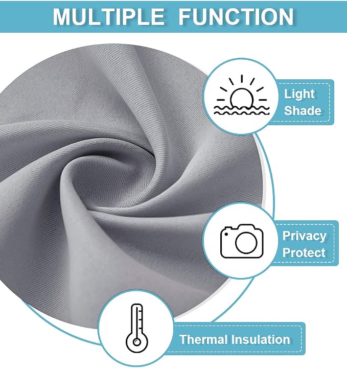 RYB HOME Short Blackout Curtains - Image 7