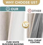 H.VERSAILTEX Linen Blackout Curtains Durable Thick Textured Linen Look 100% - Image 5