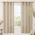 LAMIT Brown Linen Curtains 72 inches Long by LAMIT