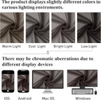 Lecloud Chocolate Sheer Curtains 54 Inch Length 2 Panels, Voile Curtains - Image 6