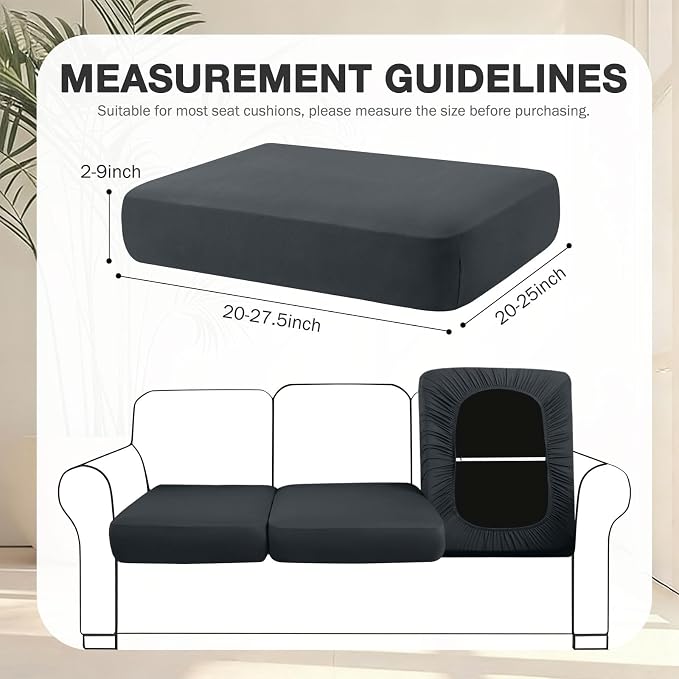 hyha 14Pcs Patio Cushion Covers, Stretch Outdoor Couch Cushion Covers, Washable - Image 2