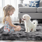 3x5 Rug, Bedside Preppy Dorm Area Rug, College Essentials Grey Small Carpets - Image 2