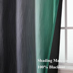 Estelar Textiler Black and Green Ombre Blackout Curtains 84 Inch Length 2 - Image 5