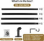 Industrial Curtain Rods for Windows 66 to 120 Inches, for Indoor and Outdoor - Image 6